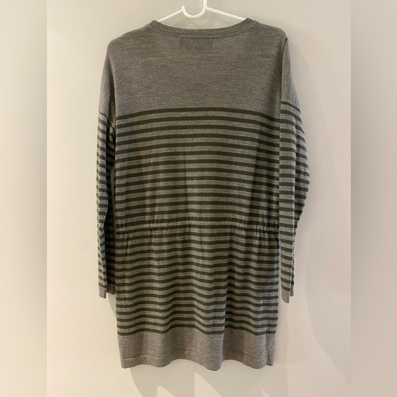 Striped Sweater Dress with Tie Waist Sz M - Picture 5 of 5